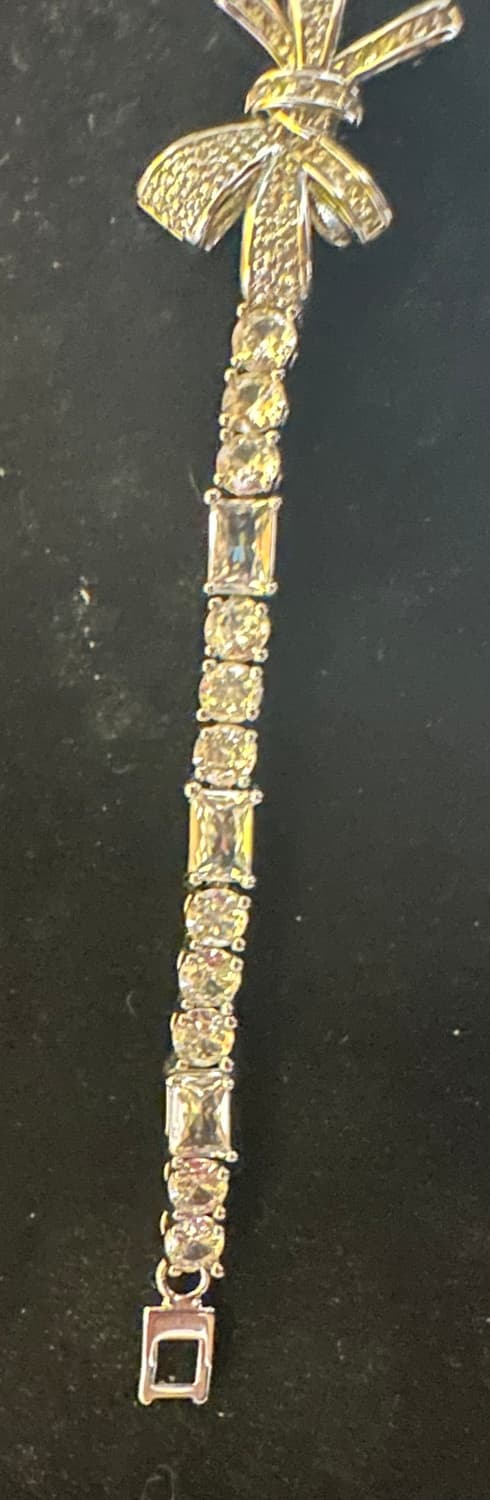 실버925큐빅 리본 팔찌  상품이미지5