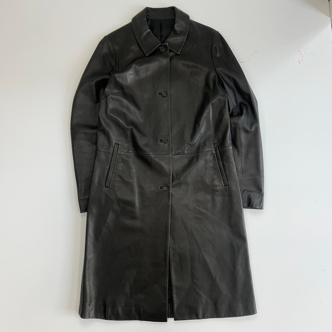 Vintage 일제 양가죽 롱 레더코트 상품이미지3