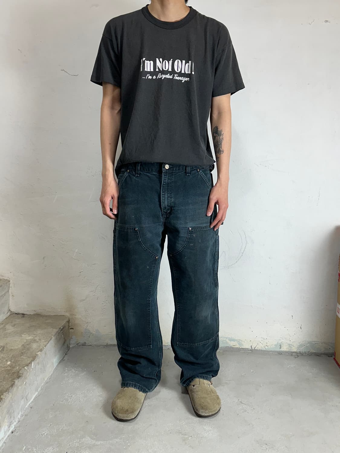 OG 칼하트 더블니 블랙 칼하트 B136 썩블니 상품이미지2