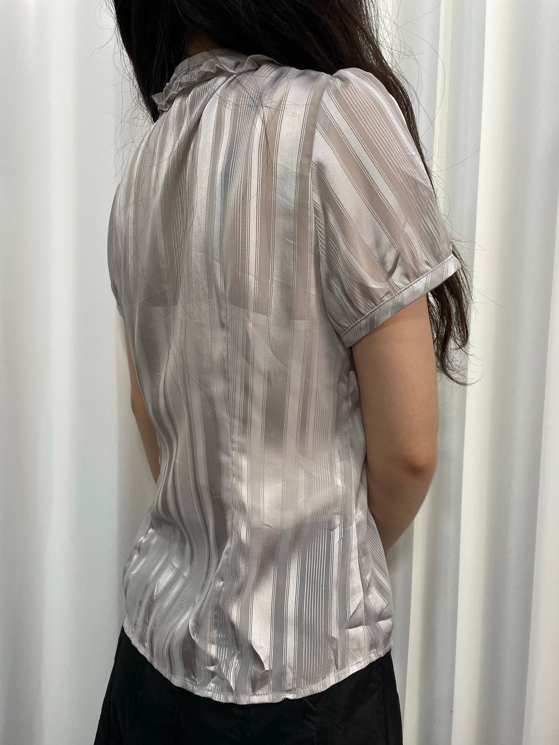 silver frill blouse 상품이미지4
