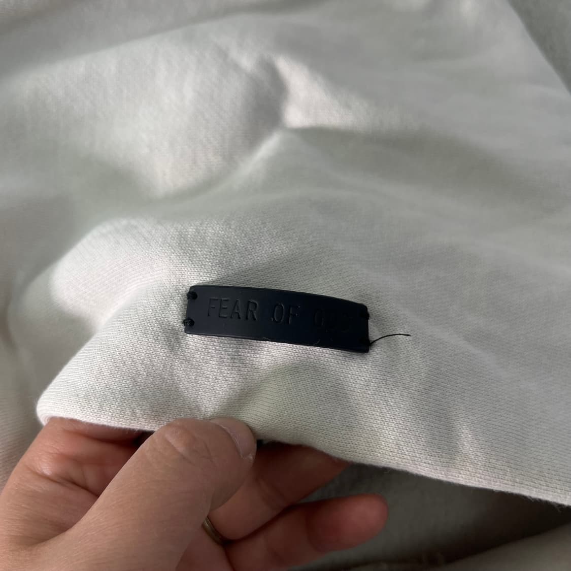 100 피오갓 FG로고 베이지 후드티  상품이미지5