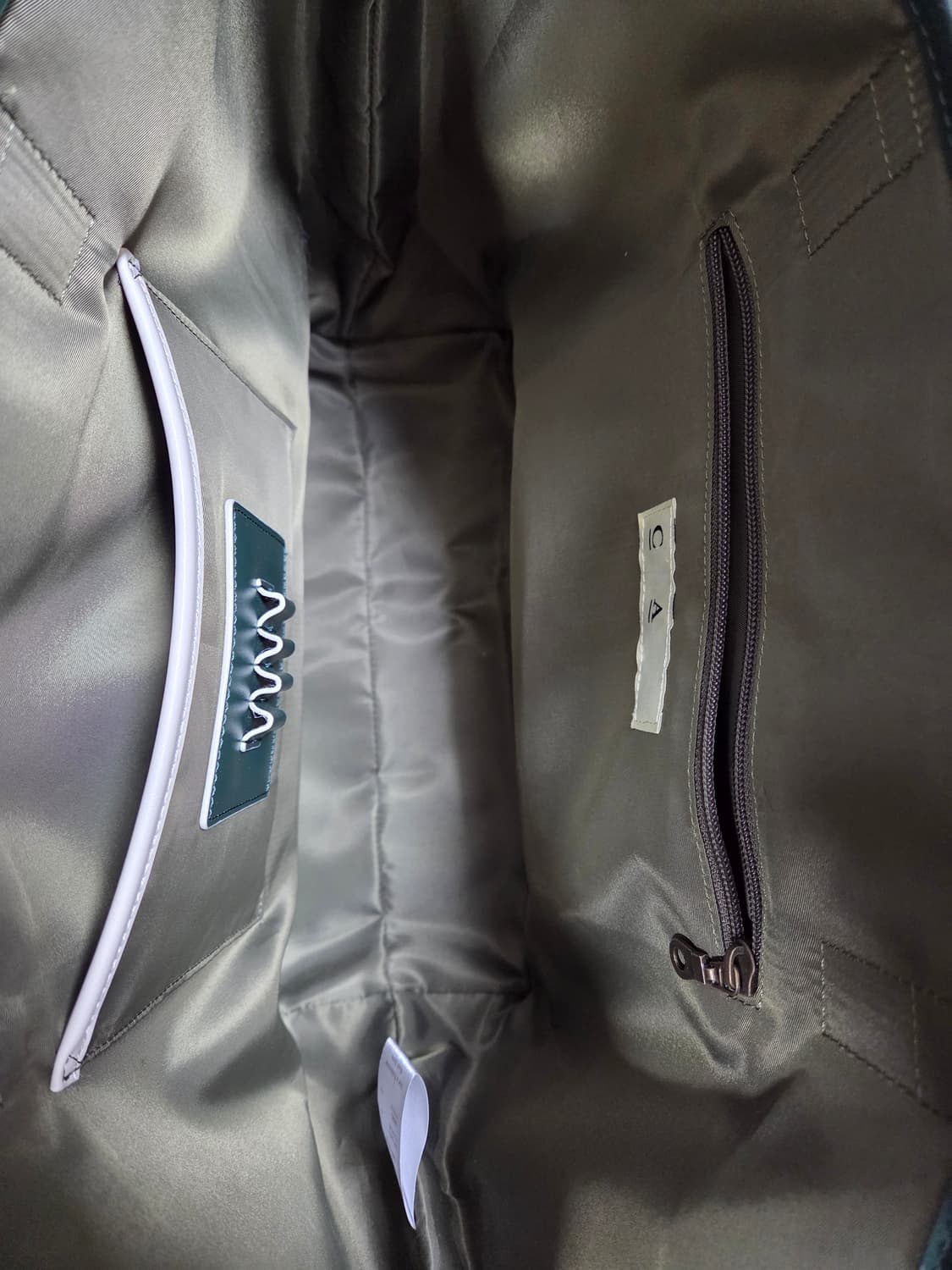 가죽 그린 토트백 상품이미지3