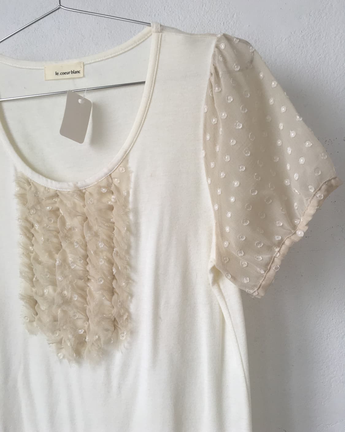 Dot pattern layered point t shirt 상품이미지4