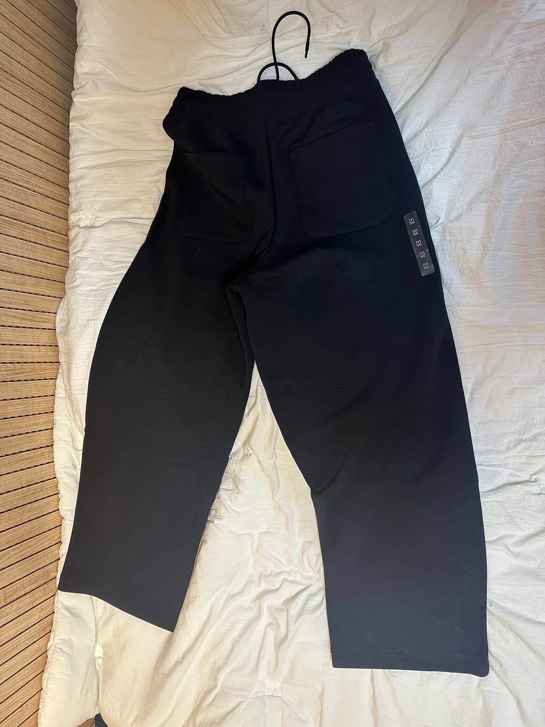 유니클로 블랙 스웨트 와이드 팬츠 상품이미지4