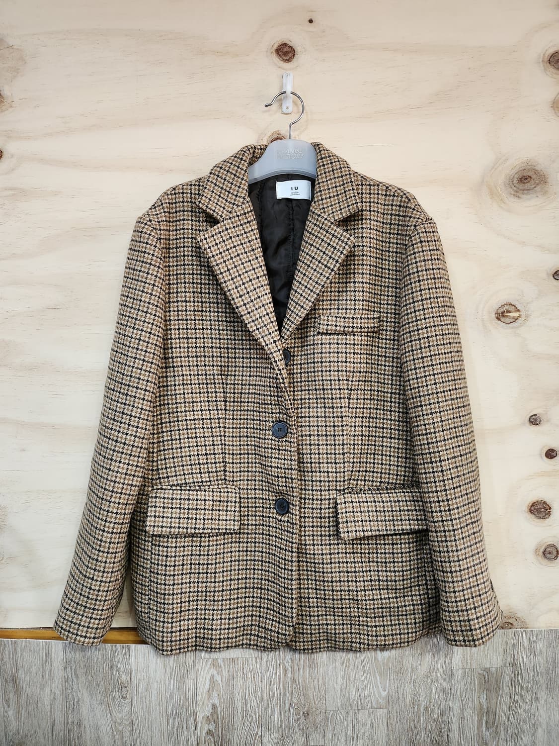 506) 누빔안감 체크 자켓 상품이미지1