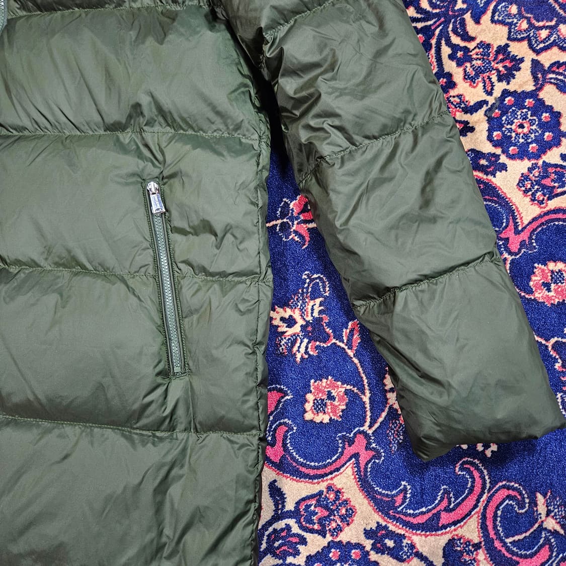 (미사용)타미진스 나일론 롱 후드 다운 패딩 코트 85size 상품이미지4