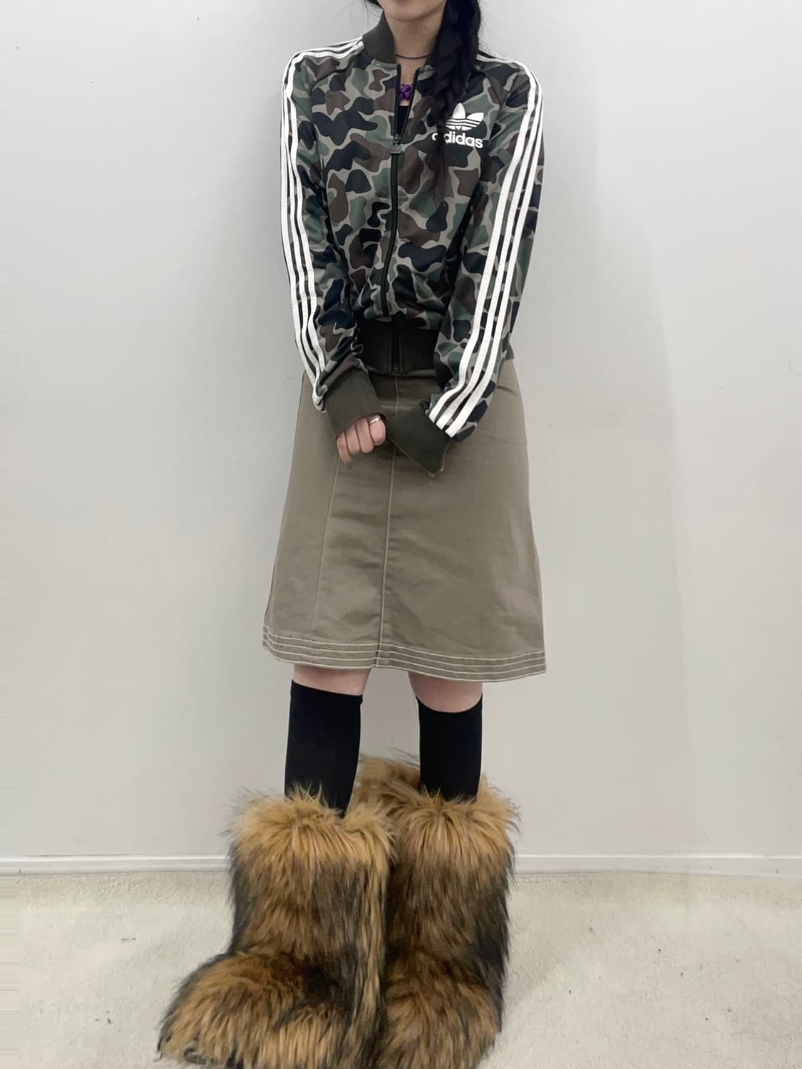 Adidas Beige Cotton Midi Skirt 상품이미지2
