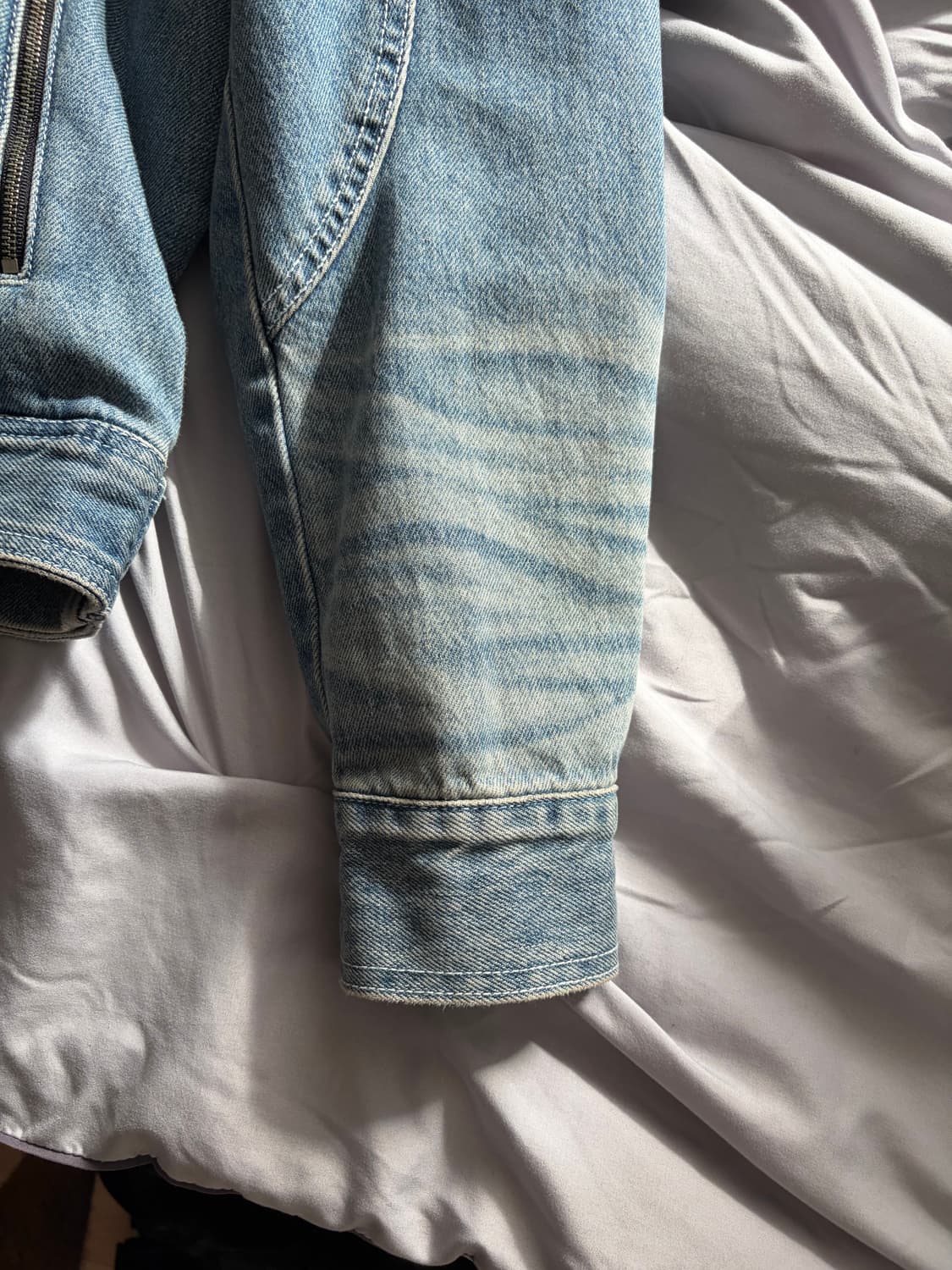 웨이비니스 오블리크 데님 레이서 자켓 1 상품이미지6