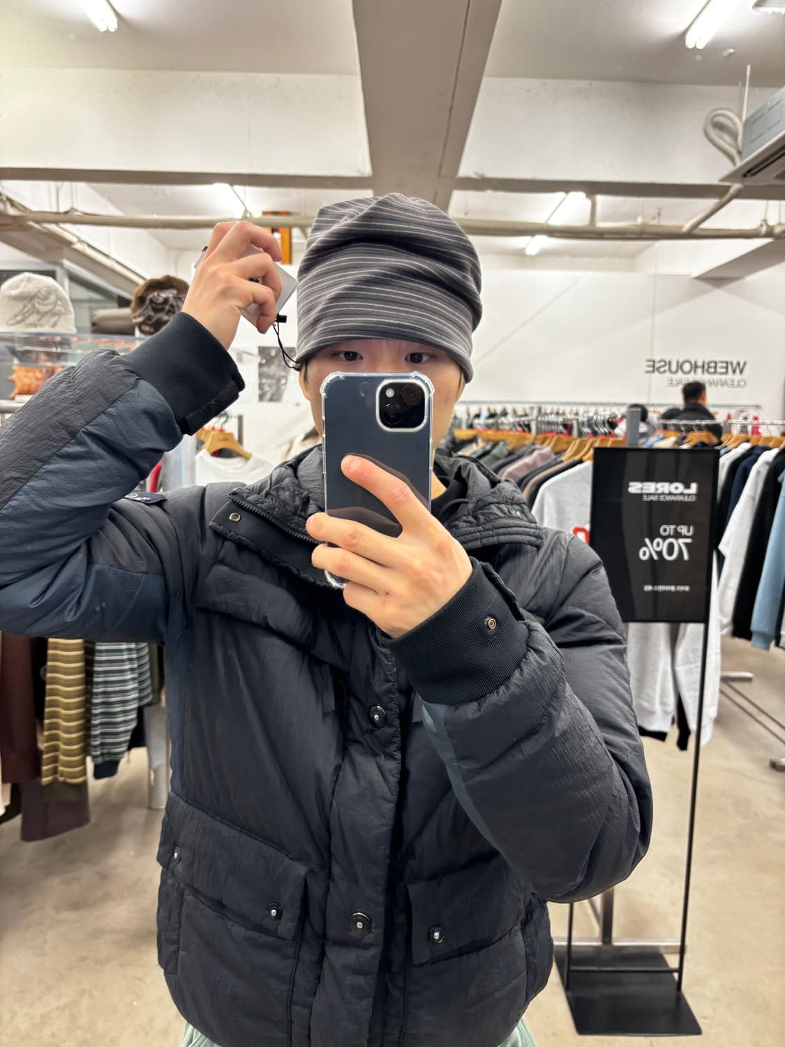 빠른처분! 스톤아일랜드 패딩 M 💙💜🖤 상품이미지9