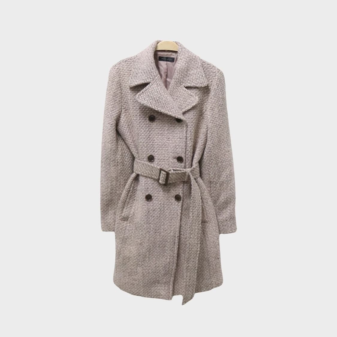 PARIOLY 트위드 투버튼 벨트 울 코트 62454 상품이미지1