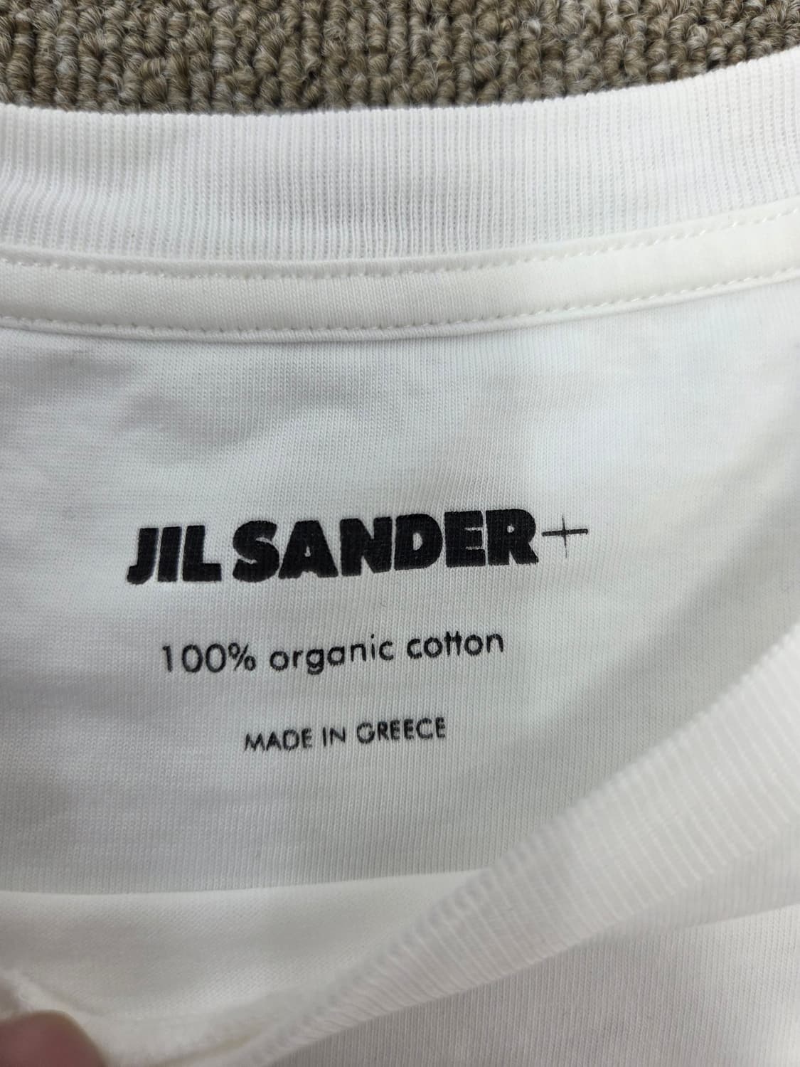 S 질샌더 JIL SANDER 여성 오가닉 로고 반팔 화이트 상품이미지3