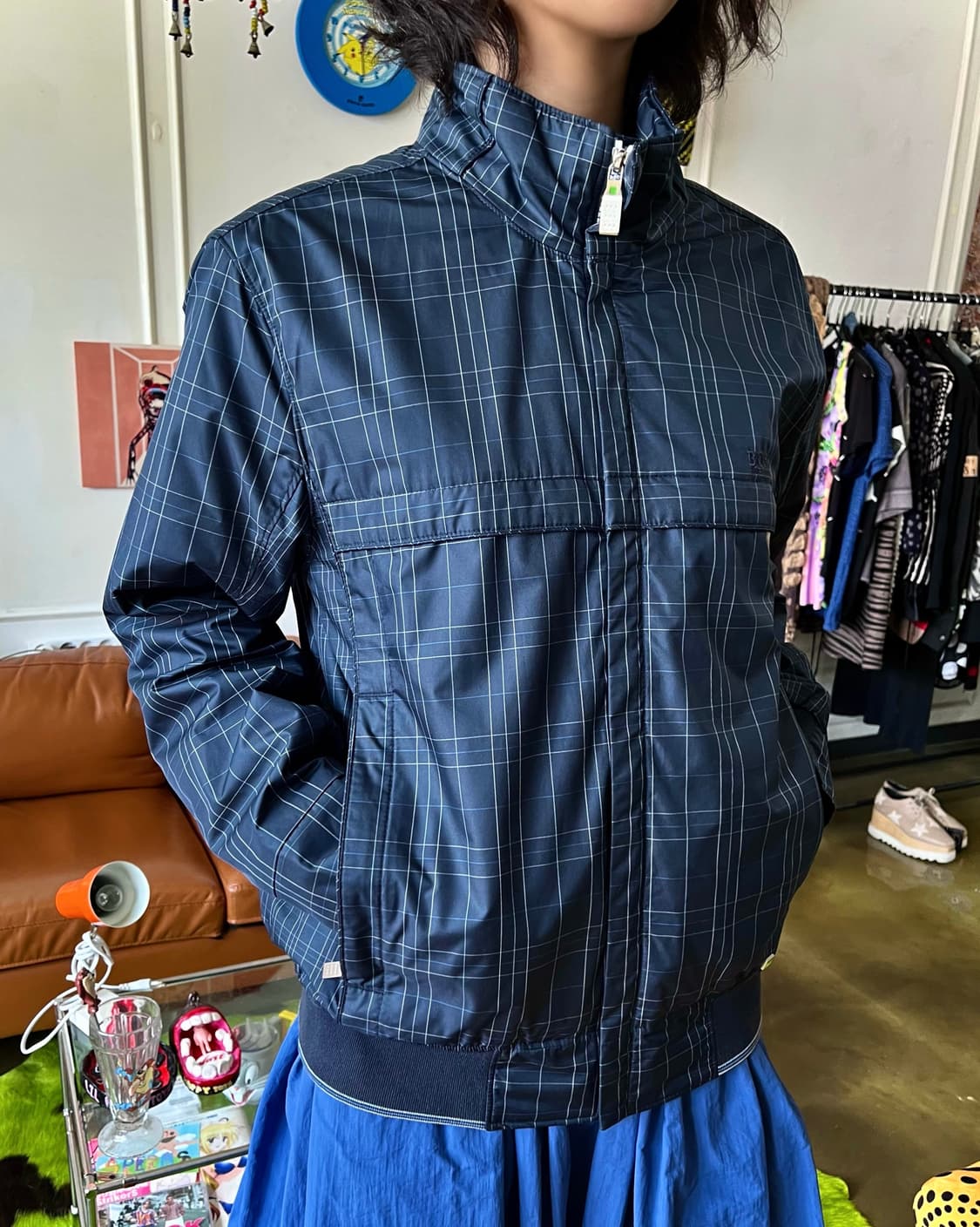 Hugo Boss Navy Check Pattern Blouson JK 상품이미지2