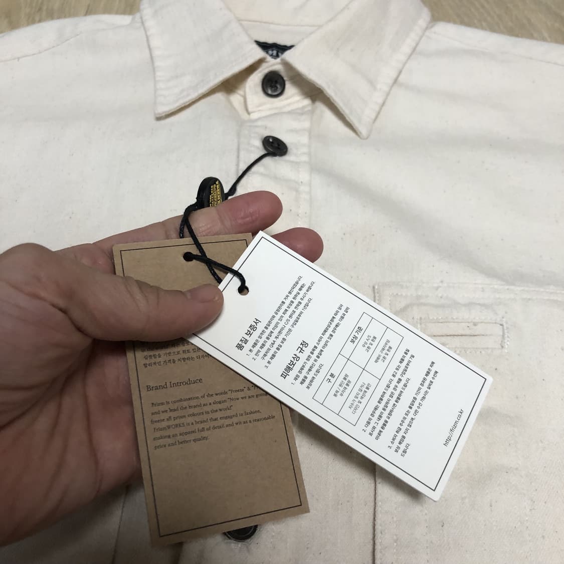 (L) 새상품 프리즘웍스 FRIZM WORKS 데님 카펜터 포켓 셔츠 상품이미지3