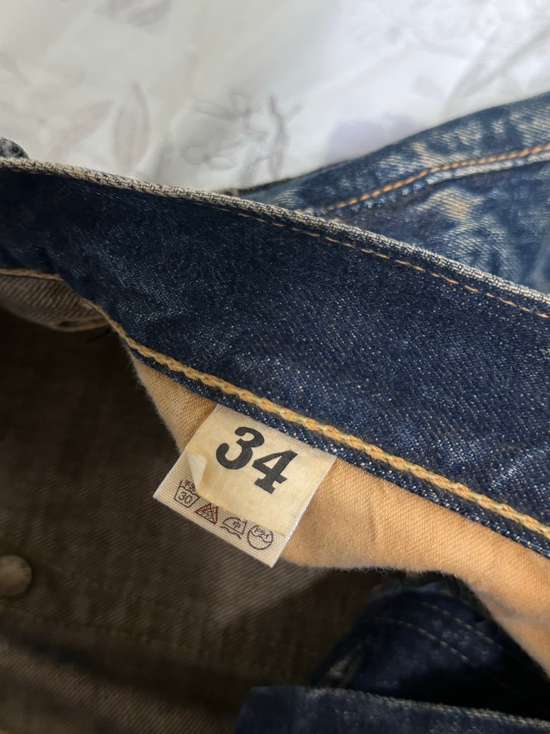 웨어하우스 블루앤그레이 머드다잉 데님 34 상품이미지3