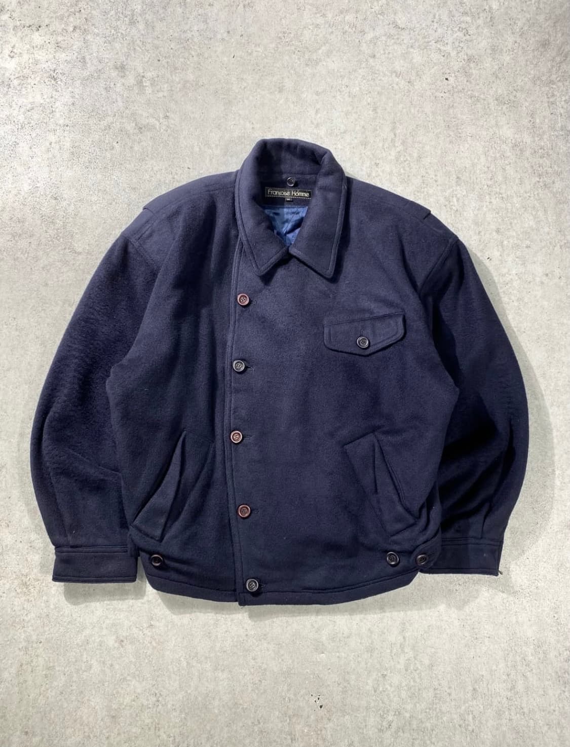 80s fransoise homme 아카이브 네이비 울자켓 m 상품이미지1