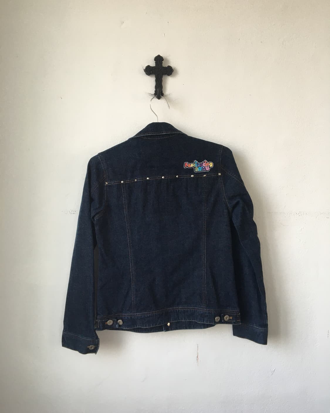 Stud patch point denim shirt 상품이미지3