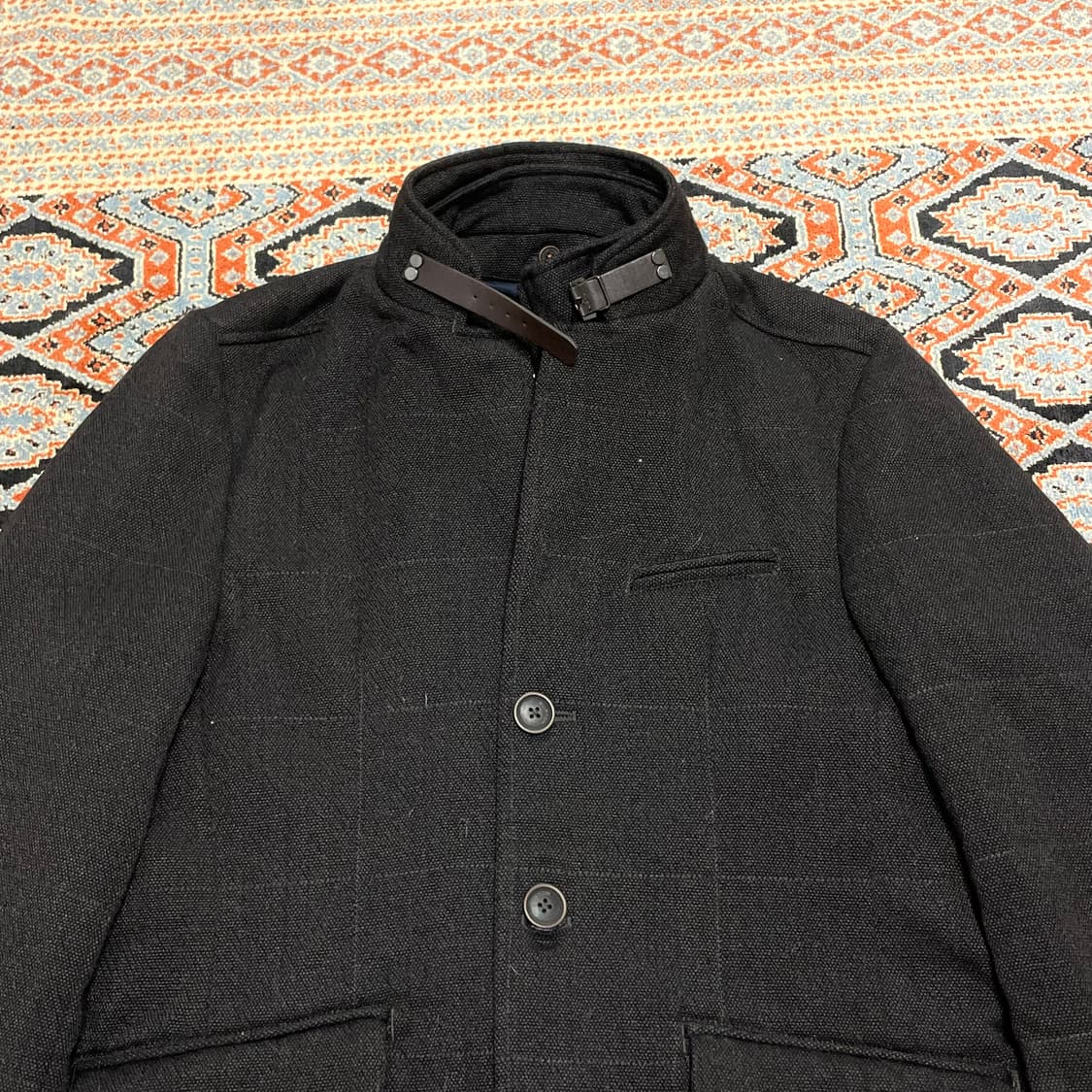 (택있음) 벌튼 브라운 정장 모직 점퍼 남성52 상품이미지2