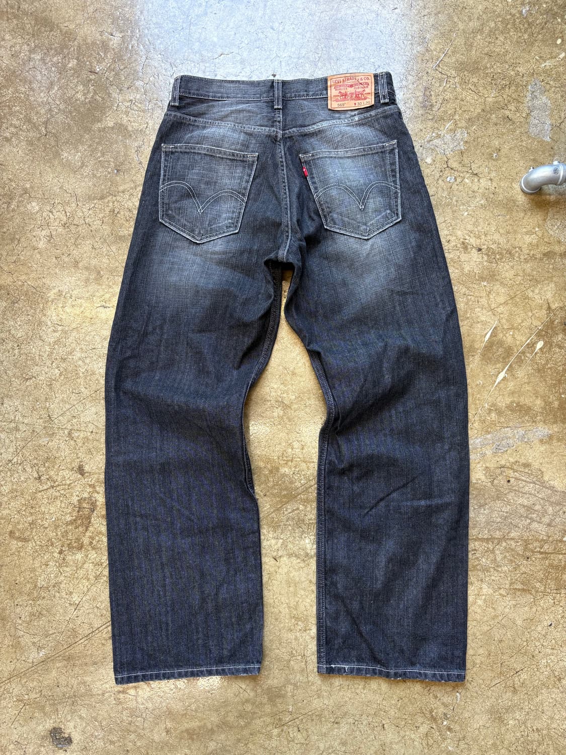 00s 리바이스 569 흑청 워싱 데님 상품이미지1