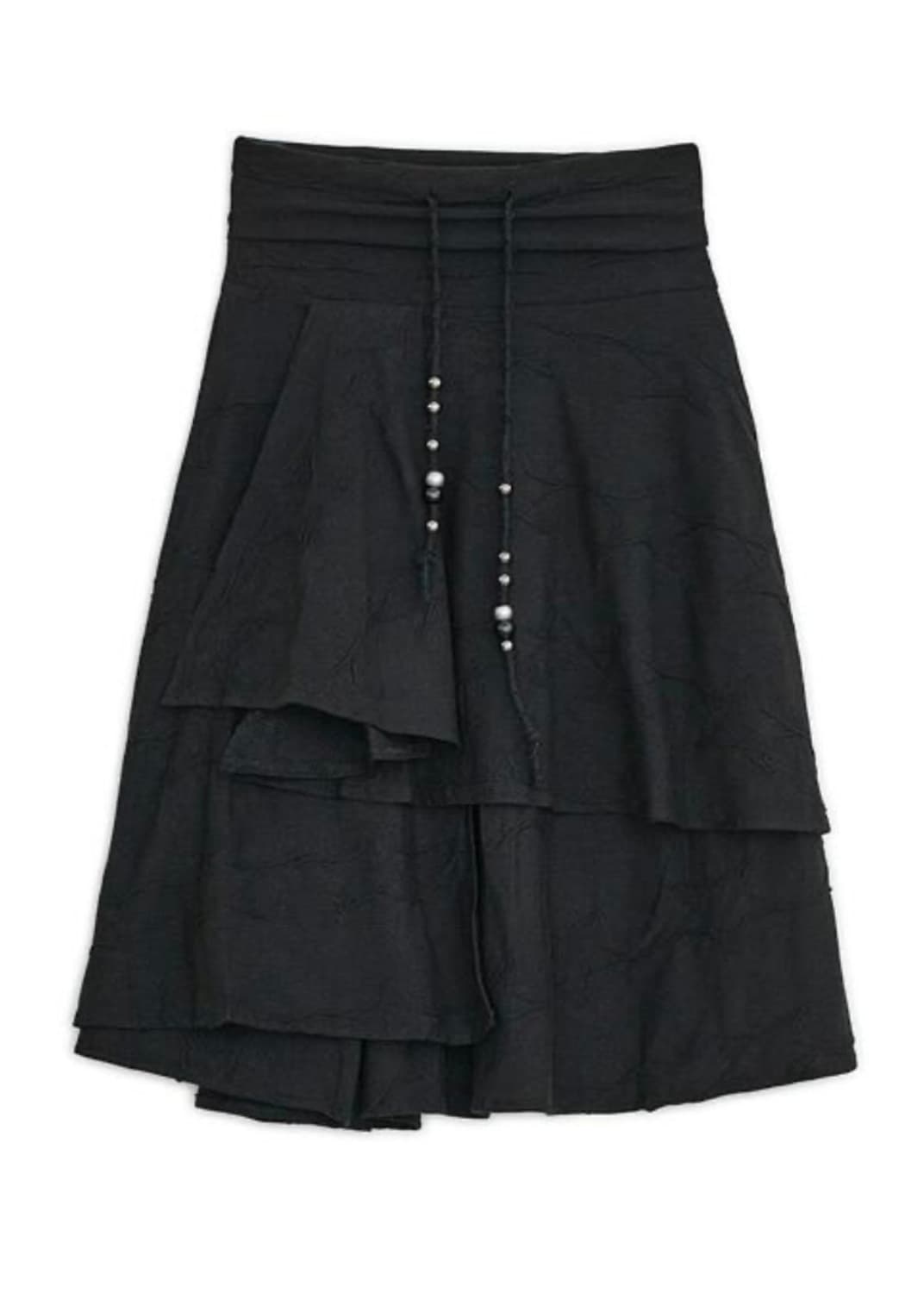 허그유어스킨 Star flayered midi skirt (Black) 상품이미지2