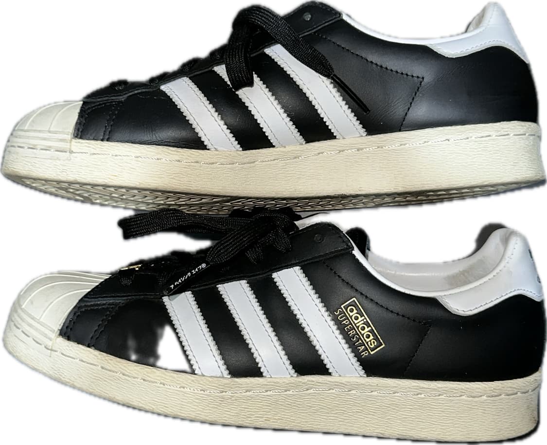 아디다스 x 베이프 슈퍼스타 80s 코어 블랙 오프 화이트 250 상품이미지5
