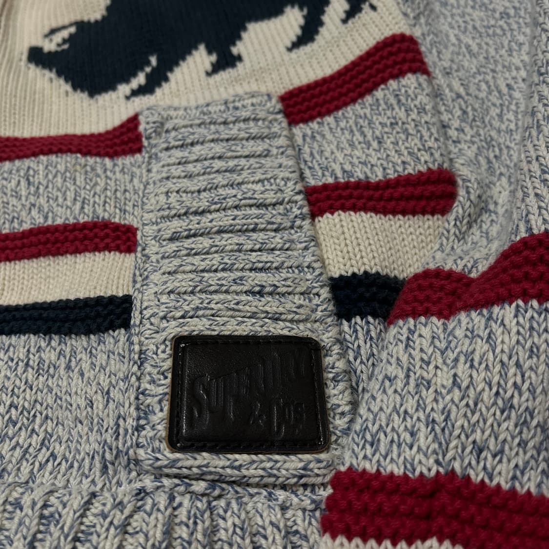 빈티지 Superdry 아즈텍 코위찬 니트 집업 가디건 M/95 상품이미지9