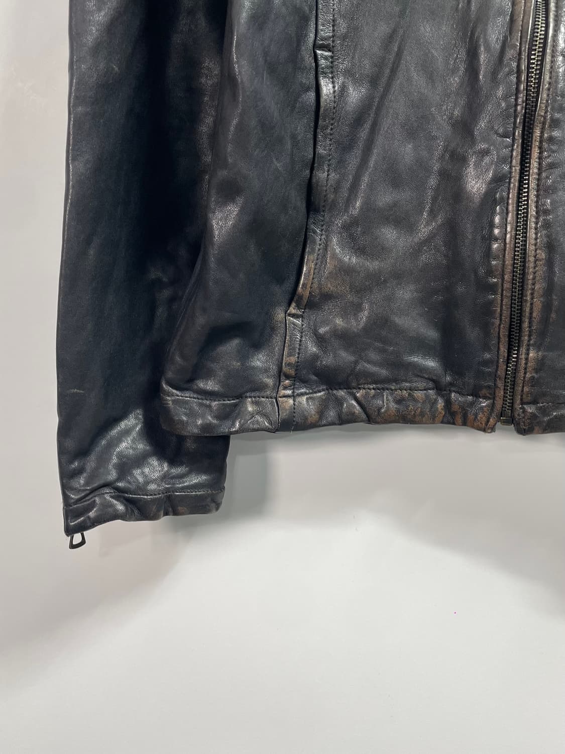 시리즈 워시드 램스킨 레더자켓  (on.628)   상품이미지5