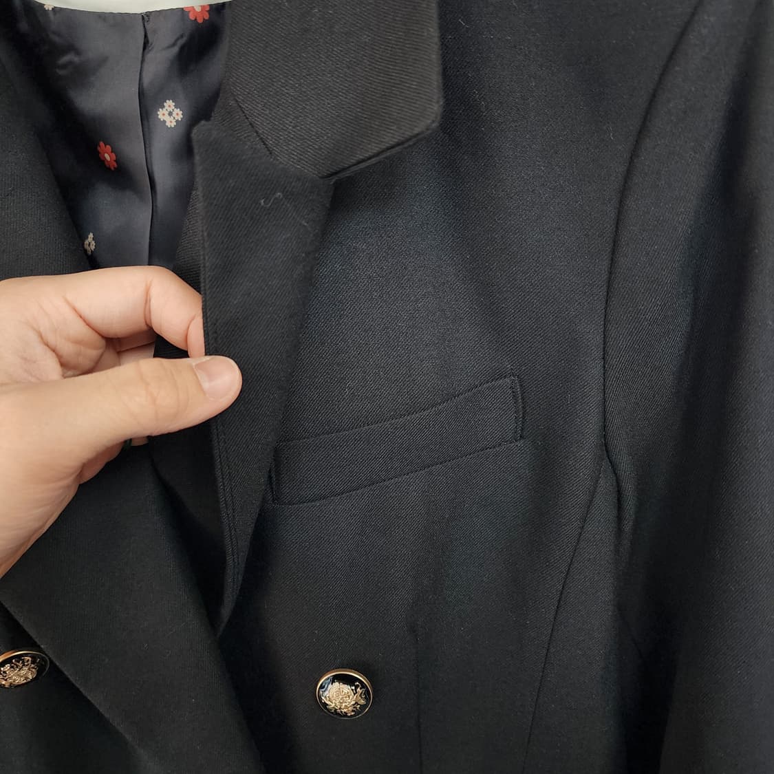 폴앤조 블랙 더블 버튼 자켓 상품이미지3