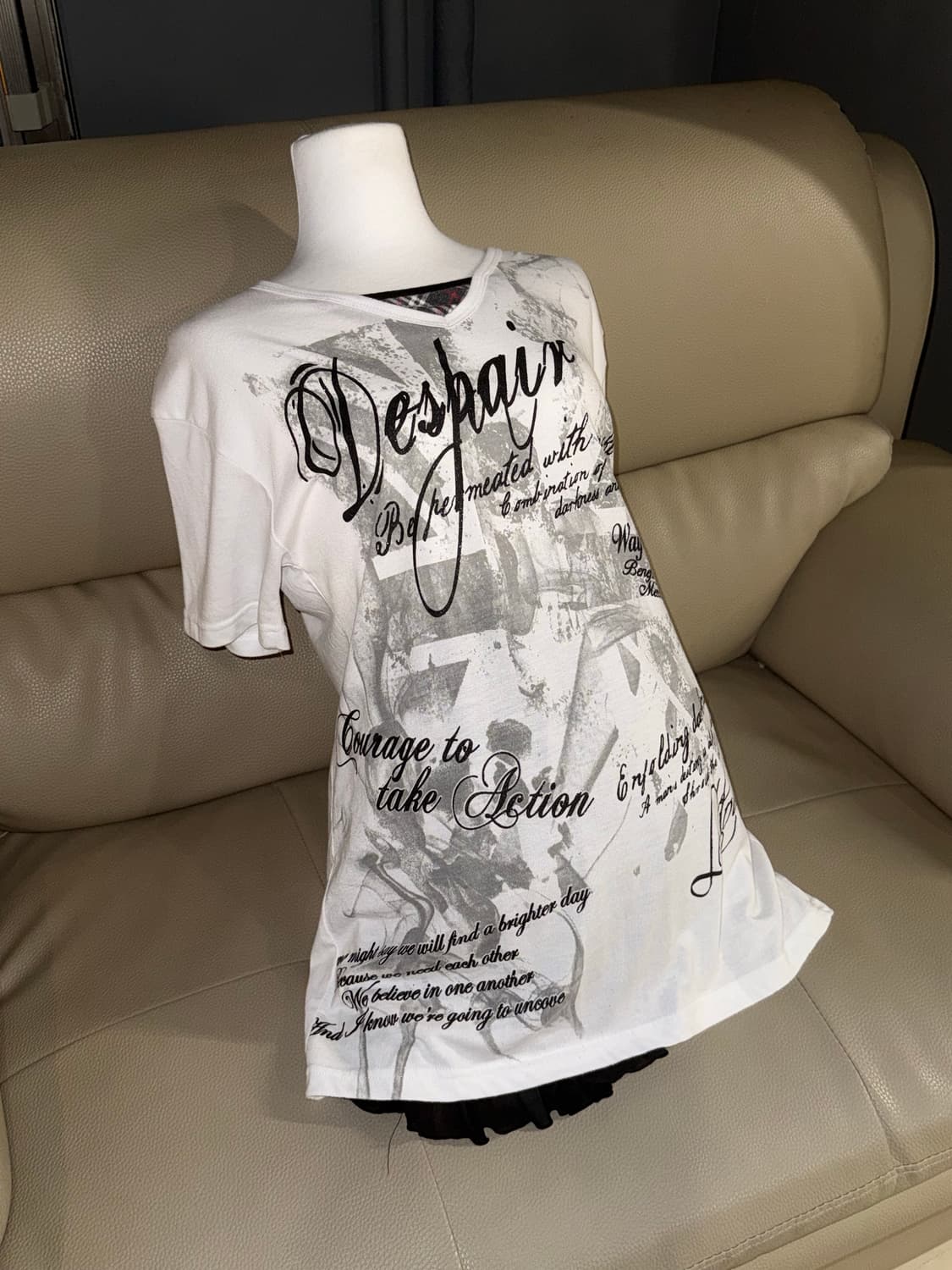 layered detail lettering & printing top 상품이미지1