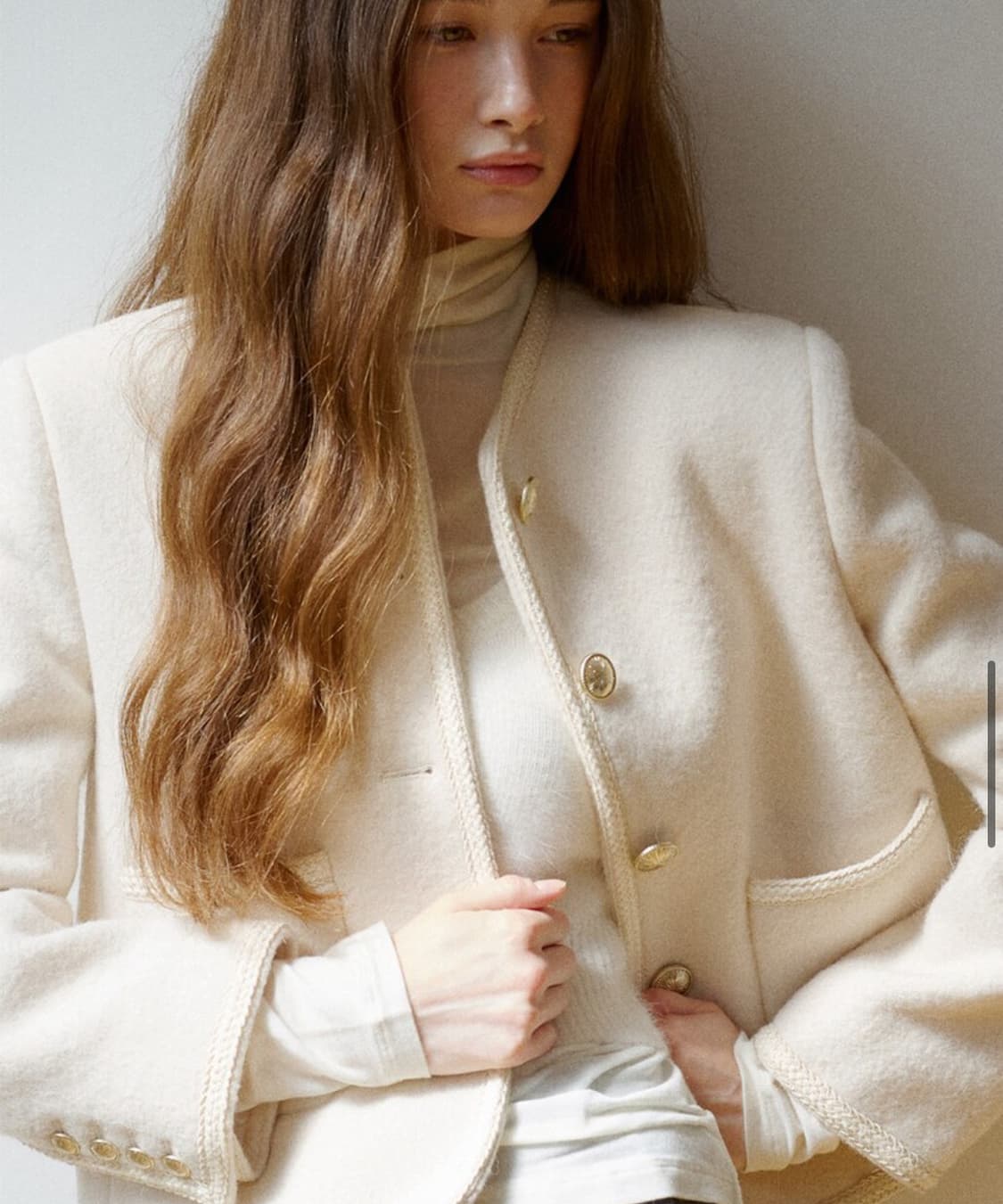 오디에스 BRITISH TWEED JACKET (IVORY) 상품이미지5