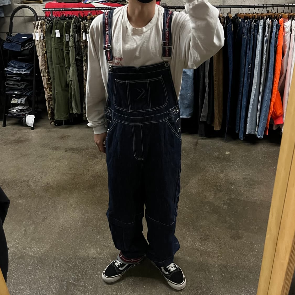 00s 칼카니 컨버터블 데님 오버롤 (XL) 상품이미지7