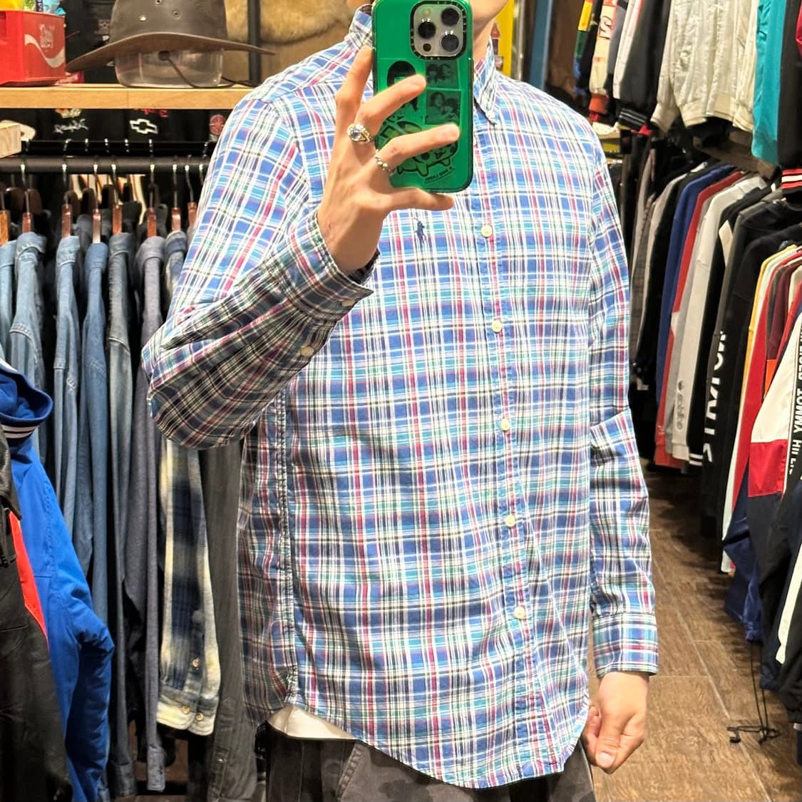 [HI] 폴로 랄프로렌 셔츠 체크블루 상품이미지4