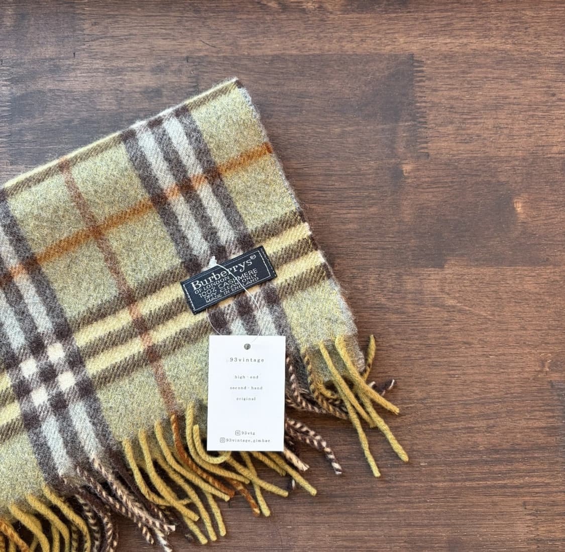 15376 - 버버리 그린 노바 체크 캐시미어 머플러 (캐시미어 100% 상품이미지3