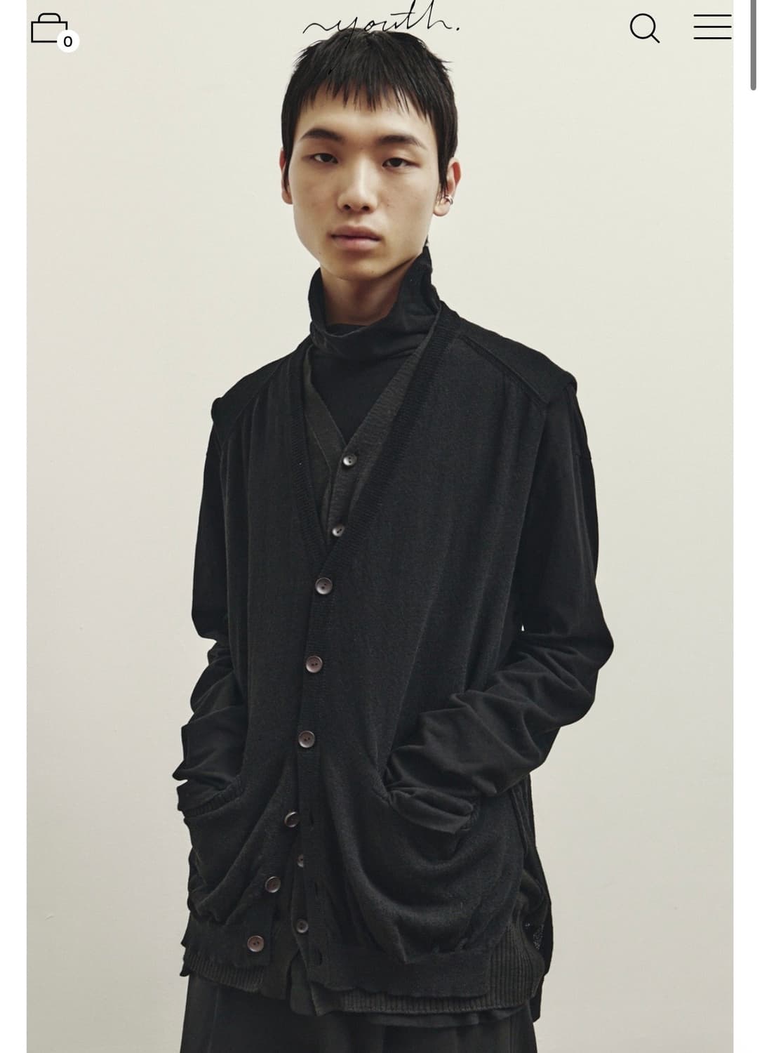 youth 더블 레이어드 니트 베스트 상품이미지1