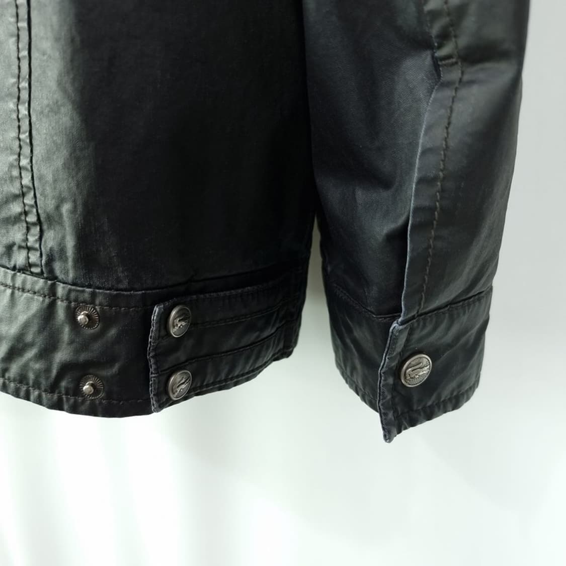 [라코스테] 로고 자수 코팅 집업 자켓 블랙 M19212 상품이미지6