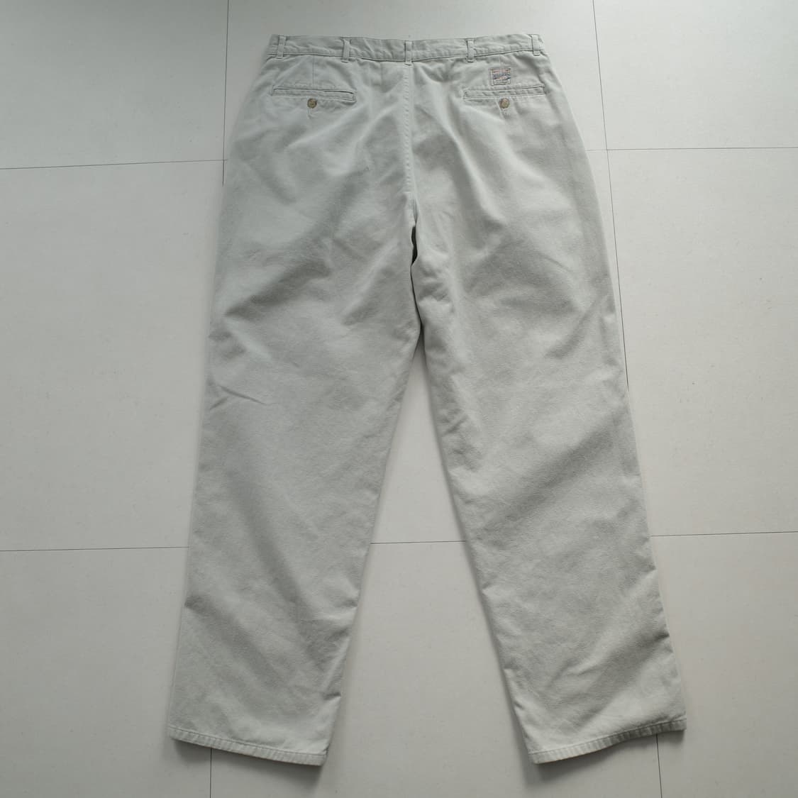 90s 폴로 랄프로렌 어센틱 플란넬 투턱 면 치노 팬츠 W36xL32 상품이미지8