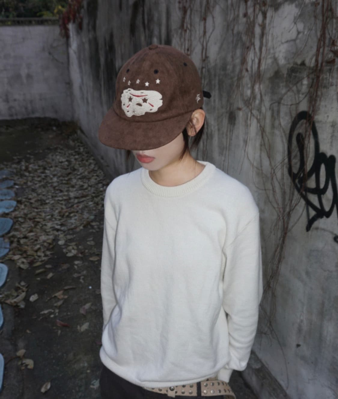 아오이로 Cloud Murder Faux Suede Leather Cap 상품이미지4