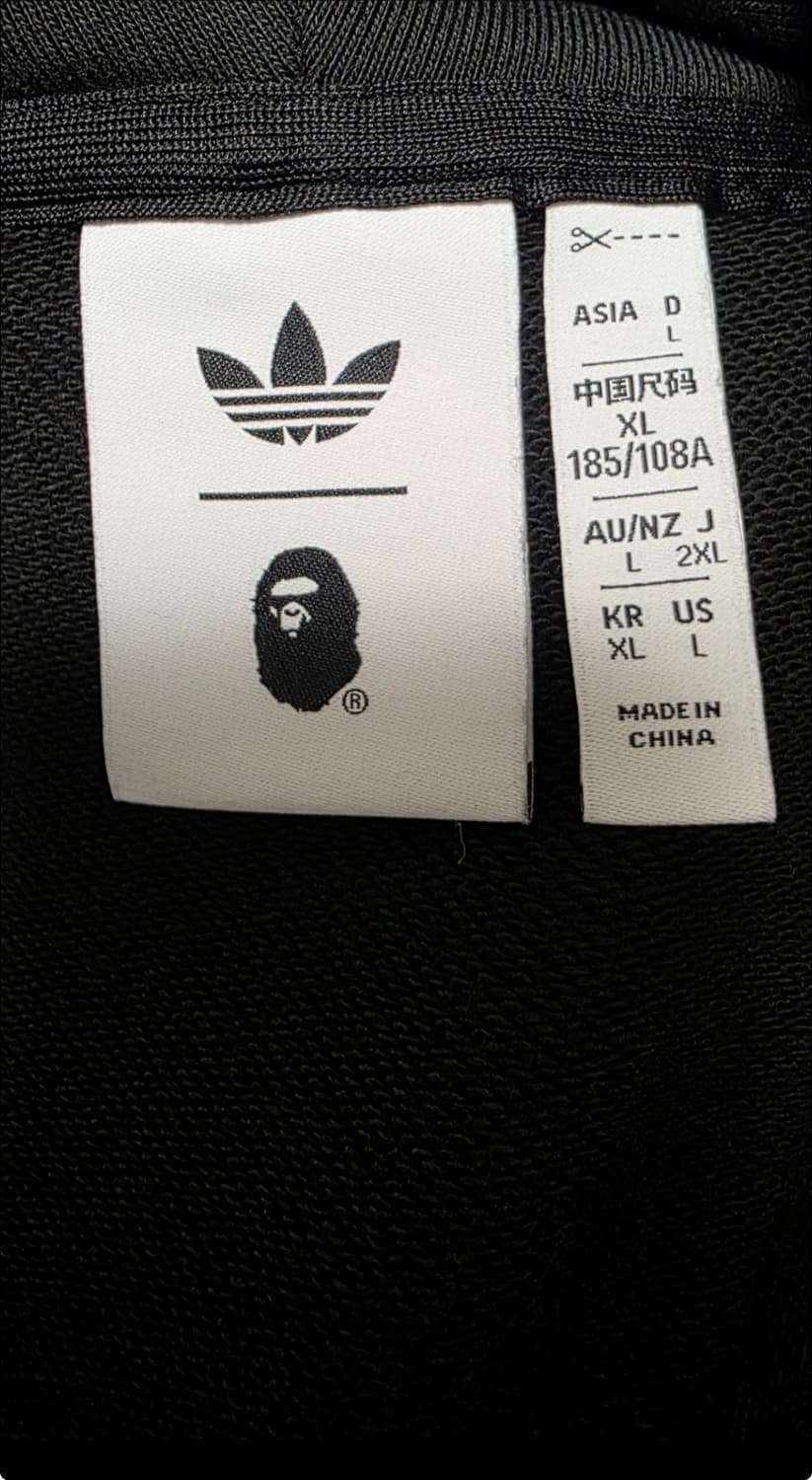 급처]베이프X아디다스 콜라보 샤크후드집업 XL 상품이미지8