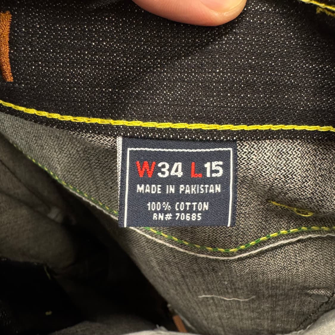 00s 쿠지 데드스탁 데님 반바지 전후면 자수 포인트 흑청 상품이미지9