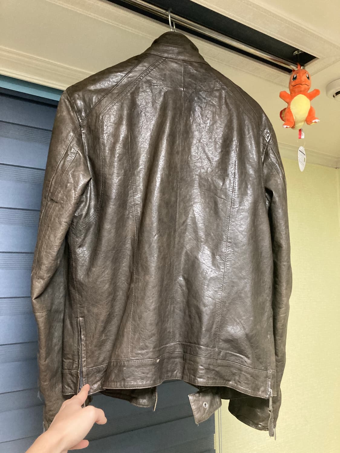 (L)빈티지 릭오웬스맛 오피움 슬림 레더자켓 상품이미지2