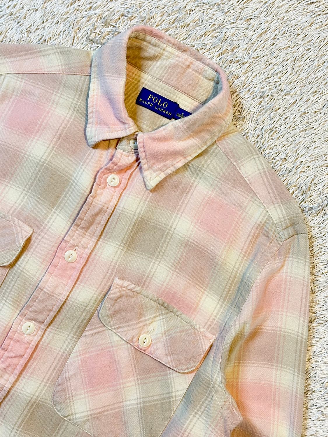 폴로 랄프로렌 신형 투포켓 타탄 체크셔츠 핑크 상품이미지2