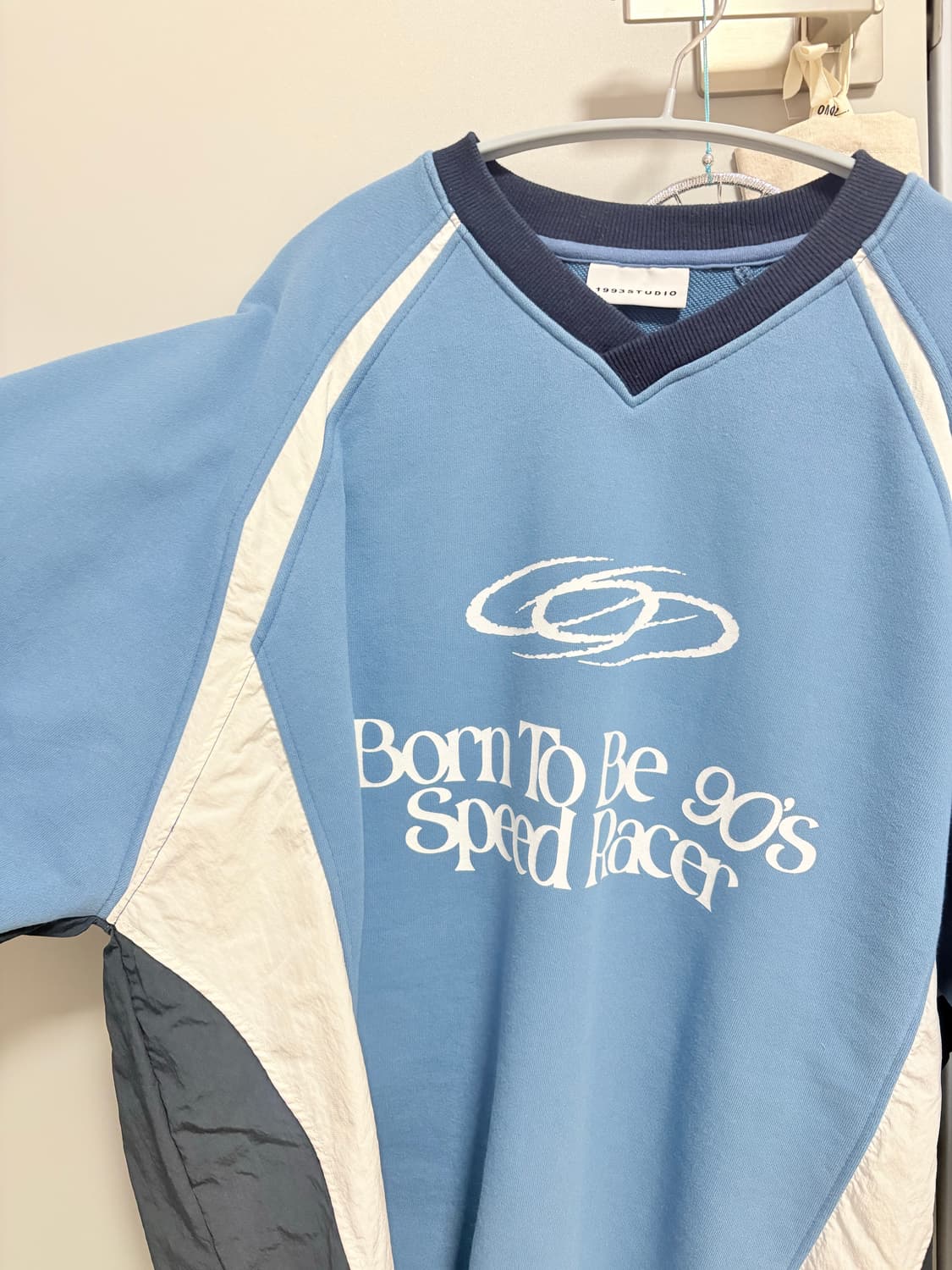 1993 스튜디오 스피드레이서 레글런 스웨트셔츠_빈티지블루 상품이미지5