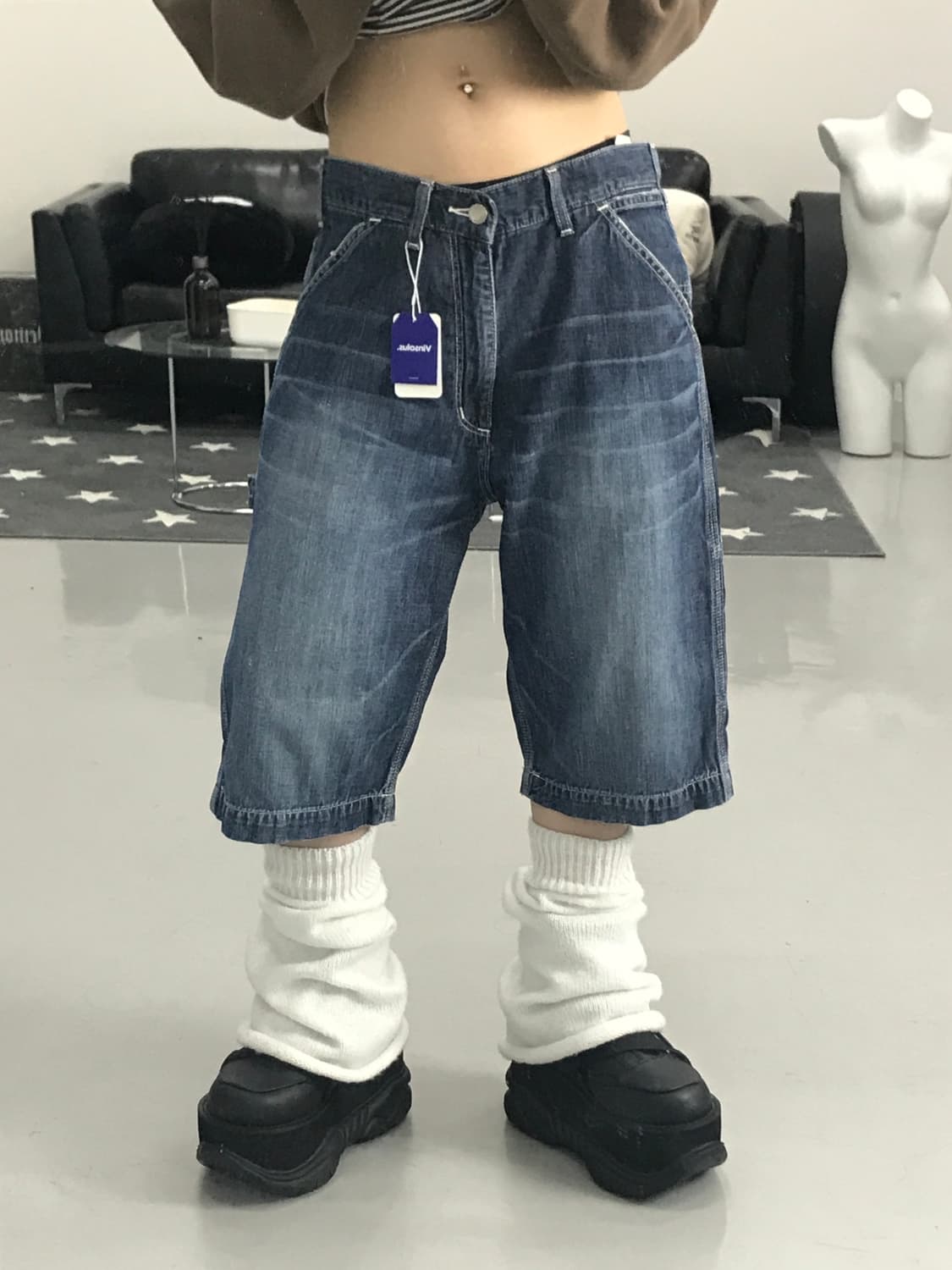 칼하트 카펜터 빈티지 워크 데님 하프팬츠 상품이미지4