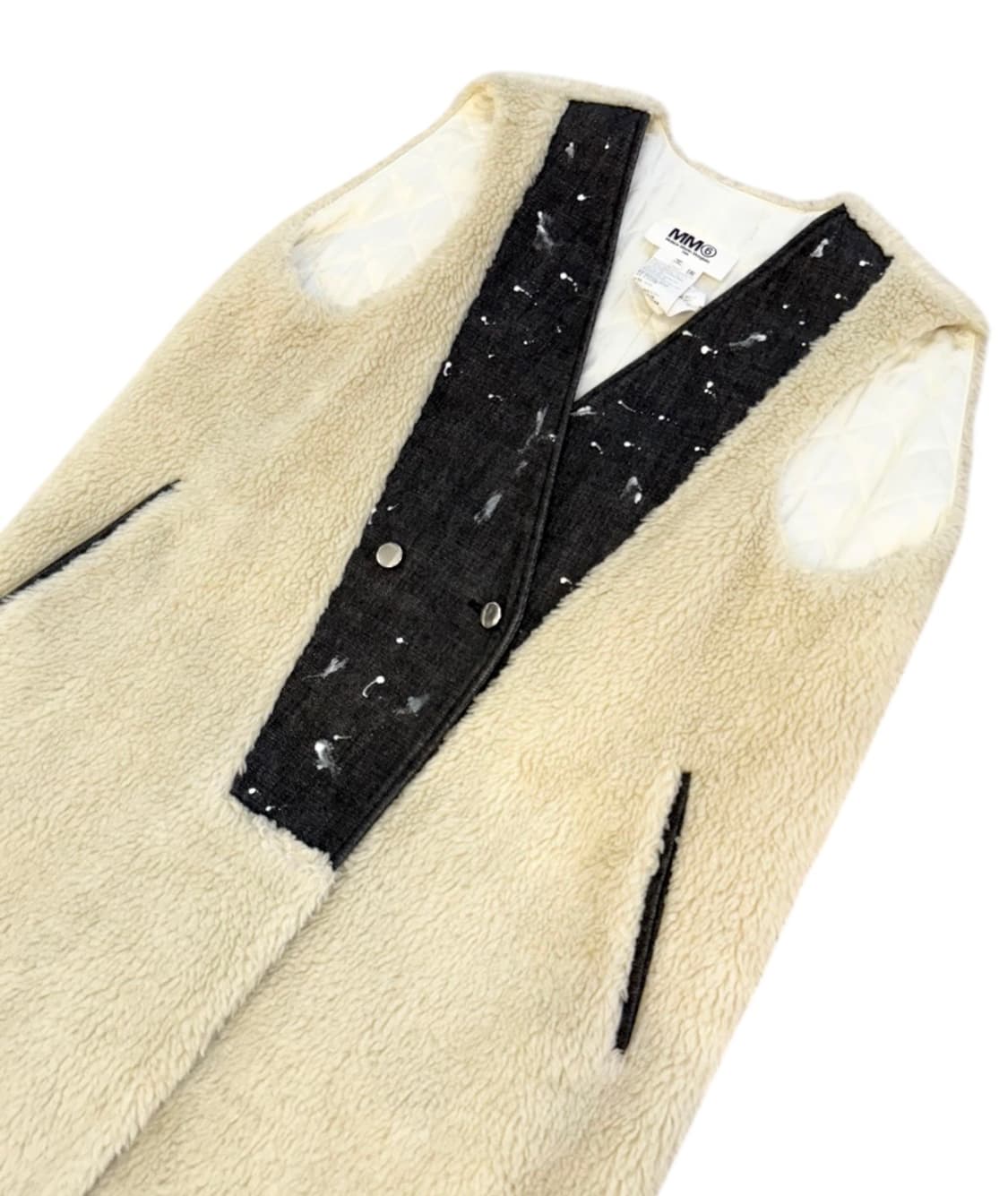 메종 마르지엘라 MM6 페인팅 쉐르파 롱 베스트 상품이미지4