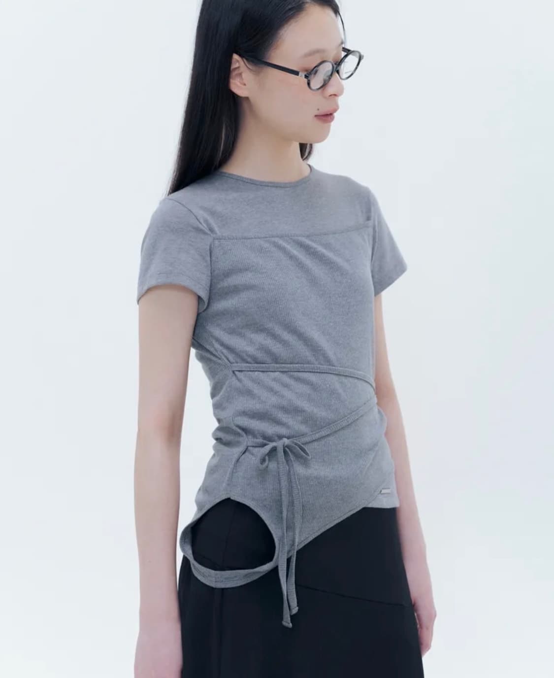 반값) 미세키서울 String layered knit top GREY 상품이미지1