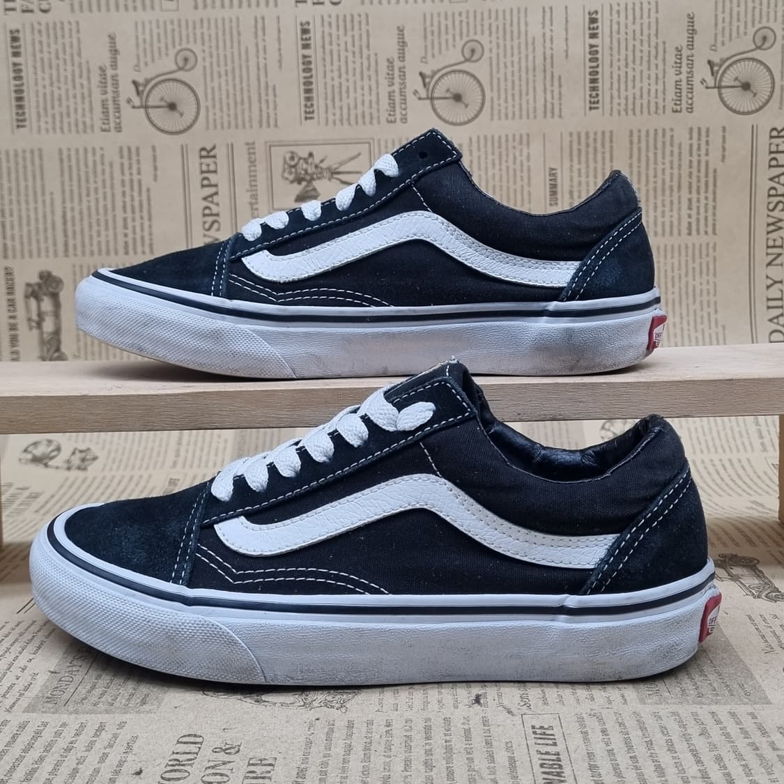 반스 올드스쿨 검흰 스니커즈 225 상품이미지1