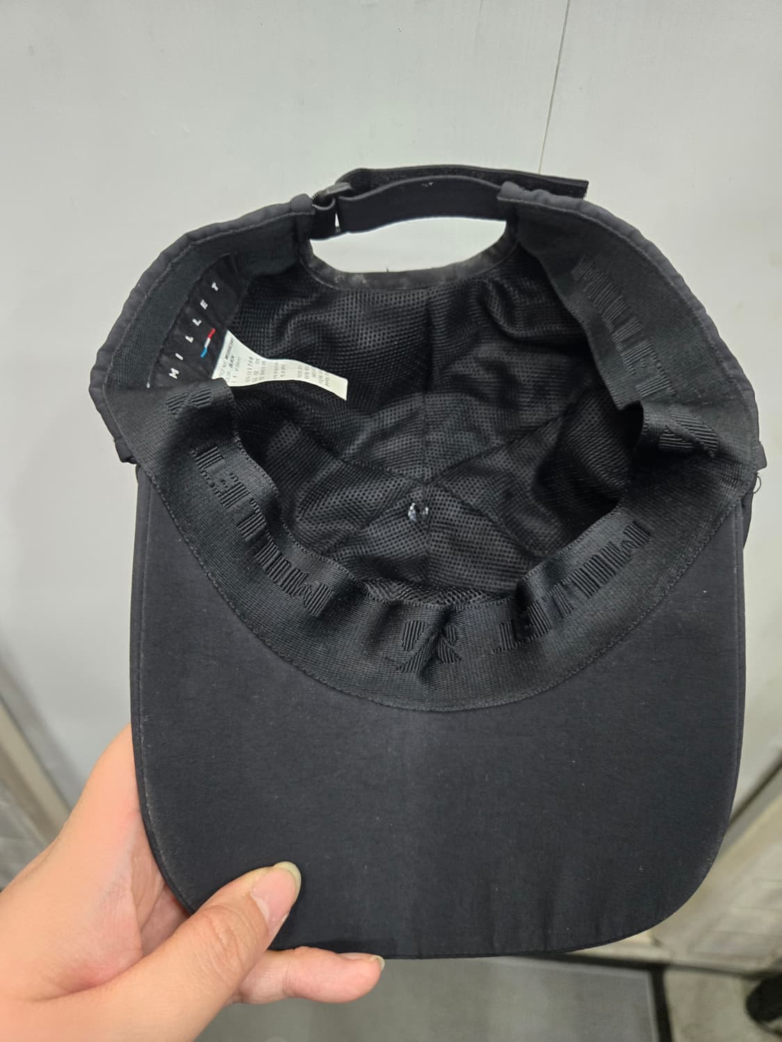 사이즈58 )) MILLET 밀레 볼캡 모자! 블랙 색상~ 상품이미지4