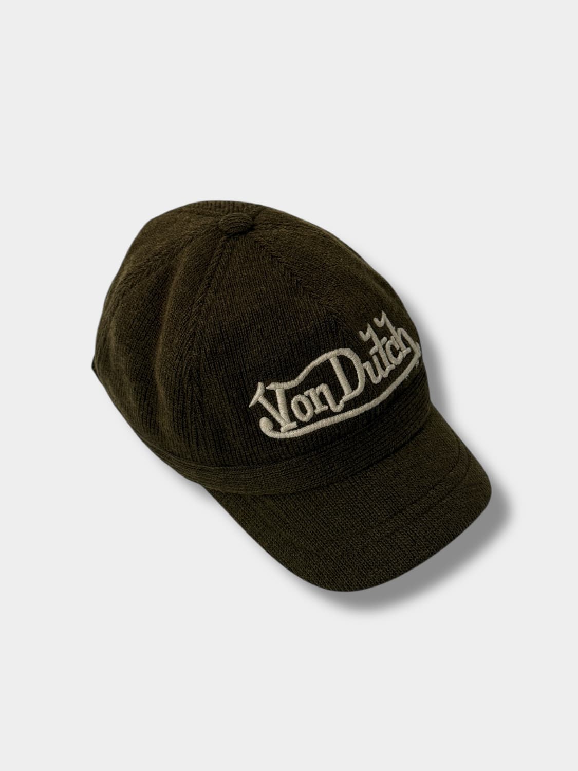 본더치 00‘s 브라운 카키 울 니트 코듀로이 볼캡 상품이미지1