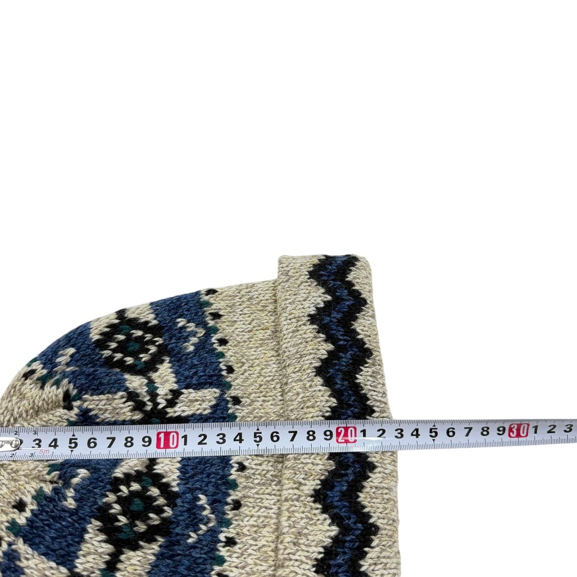 USA 빈티지 노르딕 패턴 울 비니 모자 상품이미지6
