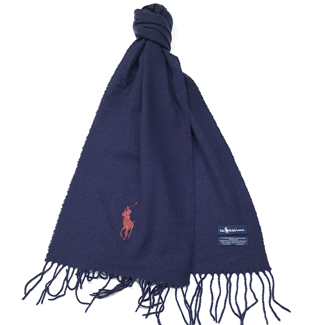 MX624 폴로 00s 이태리판 울 빅포니 네이비 머플러 목도리 상품이미지2
