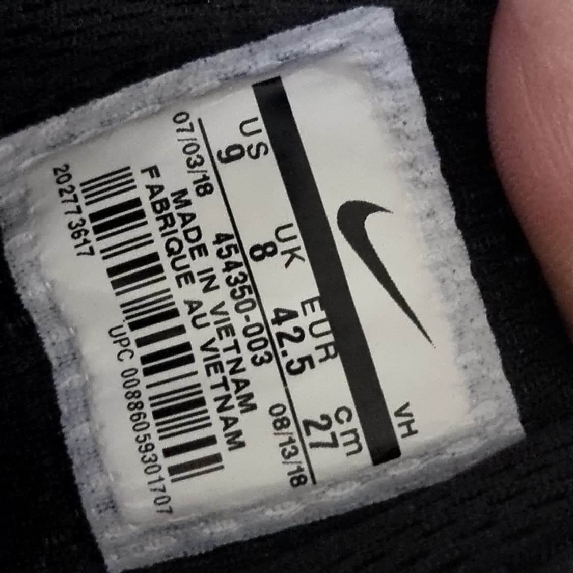 나이키 마노아 올블랙 가죽 부츠 운동화(270) 상품이미지5